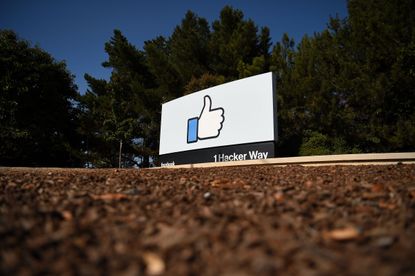 The Facebook sign