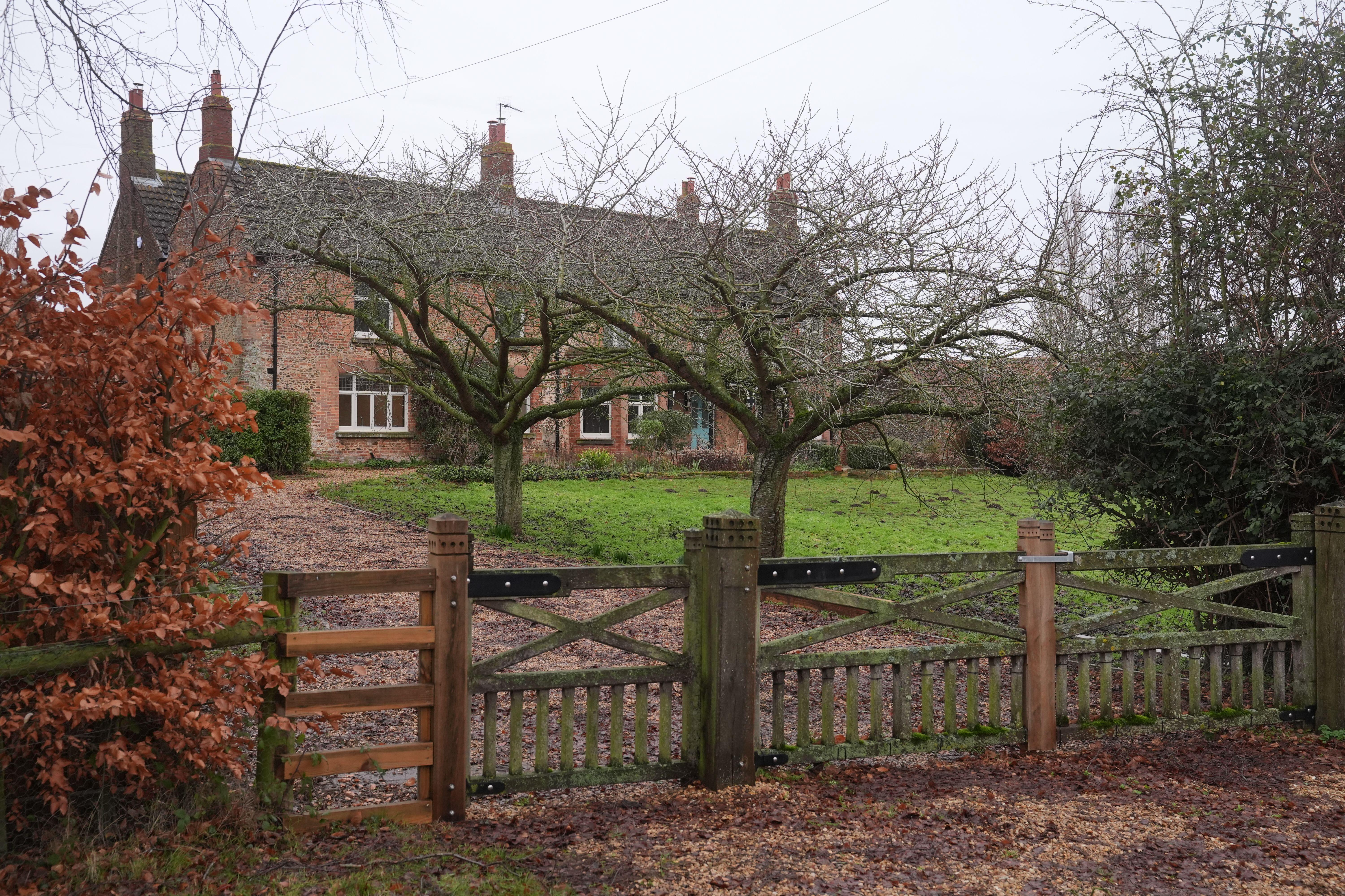 The exterior of Andrew Mountbatten-Windsor's home, Marsh Farm, surrounded by a wooden fence