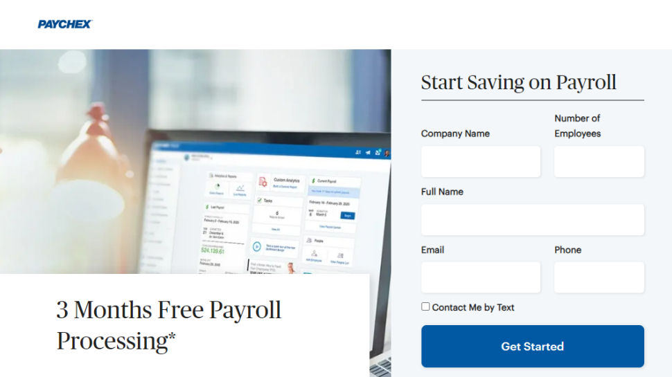 Paychex website screenshot.