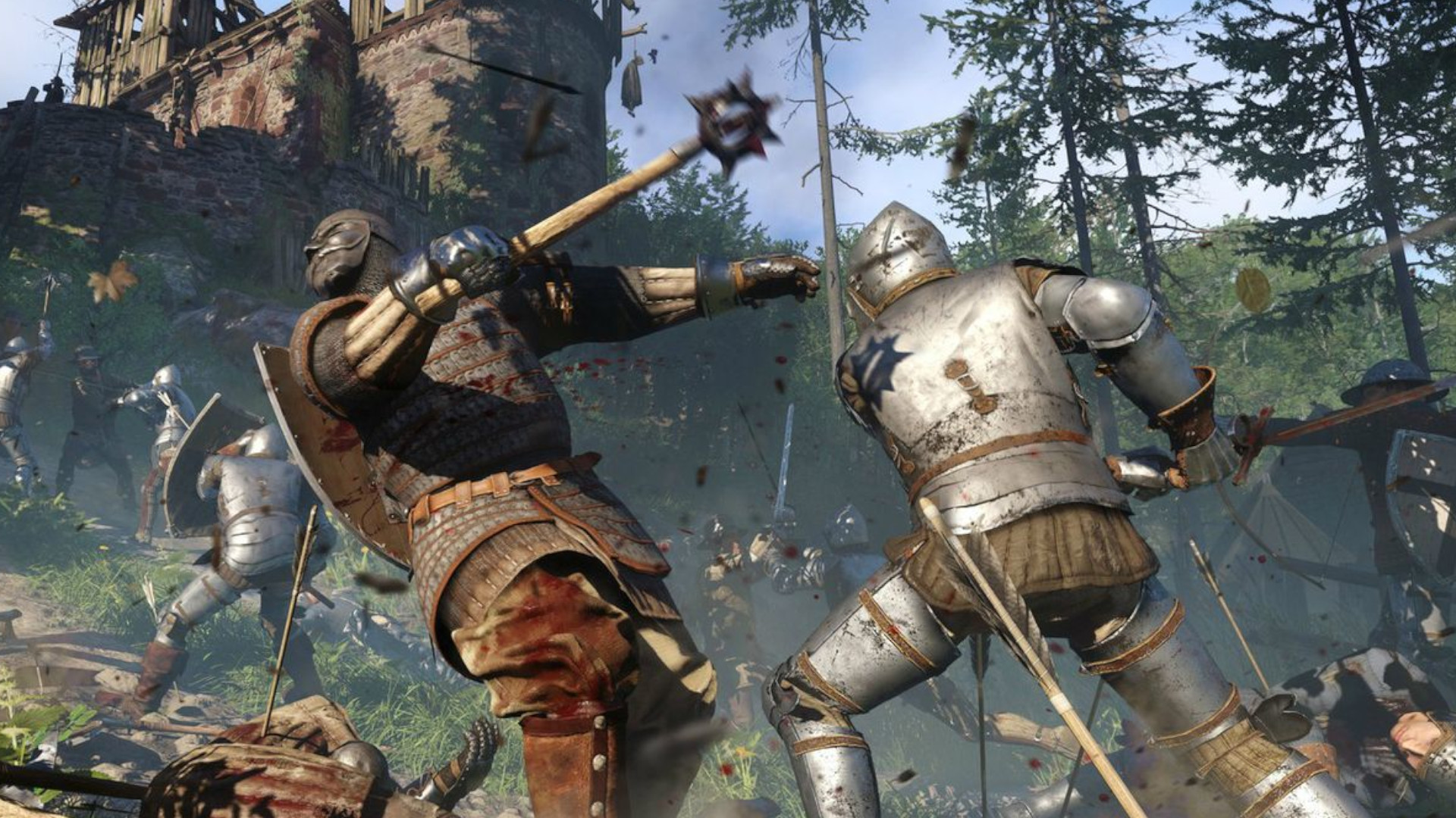Two soldiers fighting during the RPG Kingdom Come: Deliverance 2