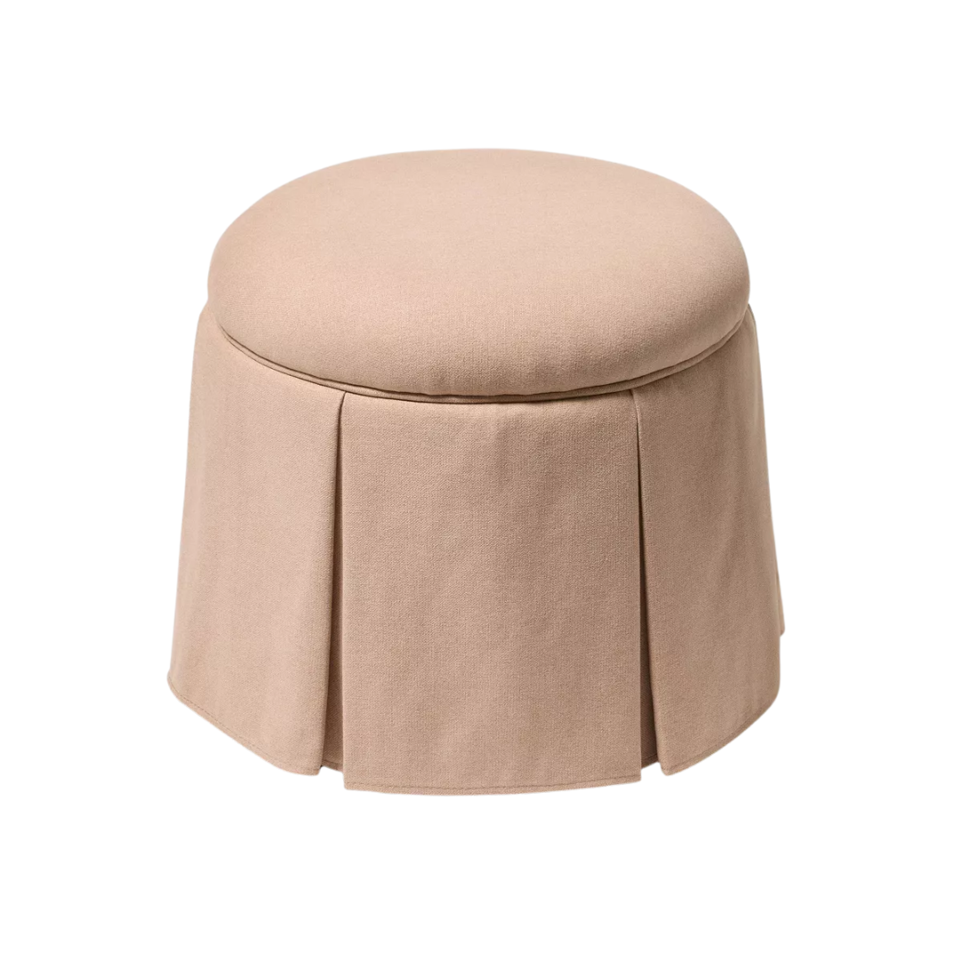 Box Pleat Skirt Storage Ottoman Performance Fabric - Threshold&amp;trade; Designed With Studio Mcgee