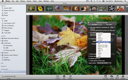 How to customise iPhoto slideshows