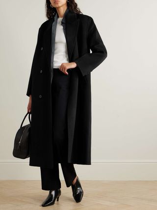 Gaia Double-Breasted Wool-Blend Coat