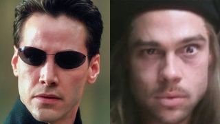 Keanu Reeves on the left, Brad Pitt on the right