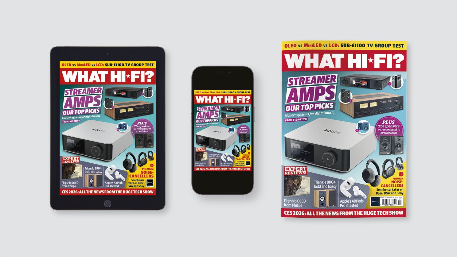 New issue of What Hi-Fi? out now: sensational streaming amplifiers and awesome ANC headphones