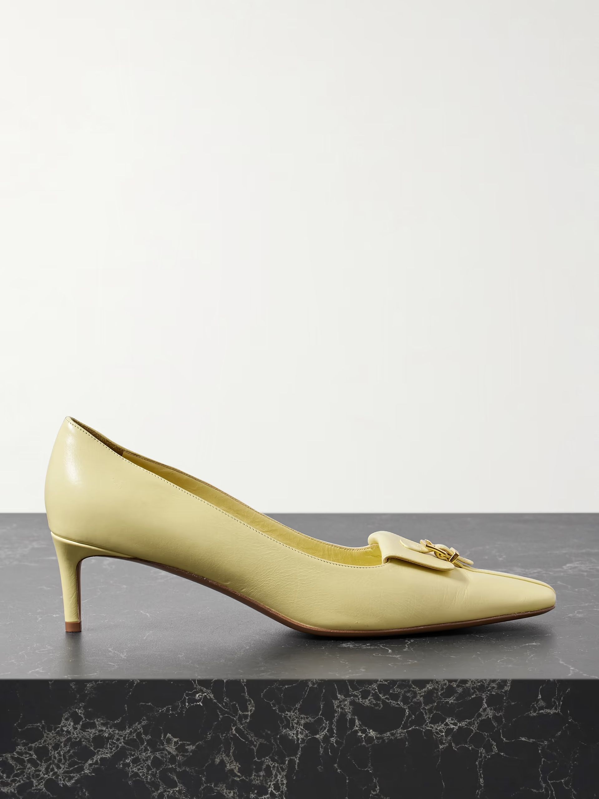 Khaite, Celia Pocket Buckled Leather Pumps
