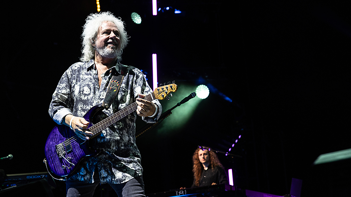 Guitarist Steve Lukather Toto performs at PNC Music Pavilion in Charlotte, North Carolina on August 14, 2025