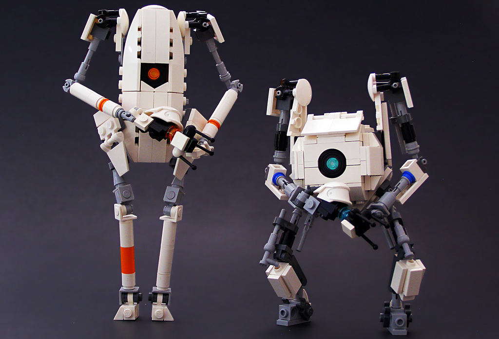 Rengør soveværelset pålægge trone Take all of my money: Legoed Portal 2 co-op robots | PC Gamer