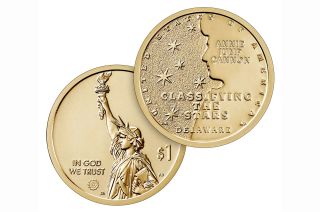 Delaware’s 2019 American Innovation $1 coin honored astronomer Annie Jump Cannon and her star classification system.