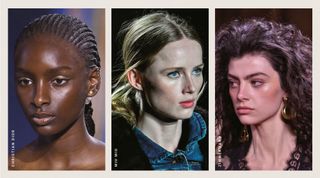 Autumn Winter 2024 beauty trends from the catwalk showing super-glowing skin