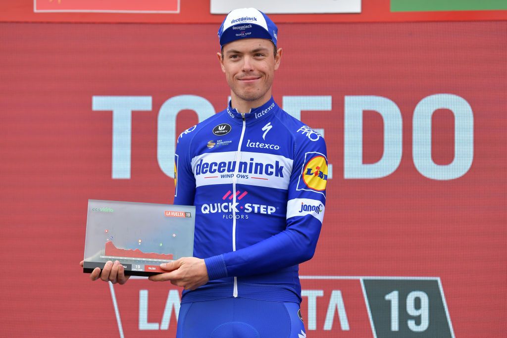 R&eacute;mi Cavagna takes home the stage winner's trophy