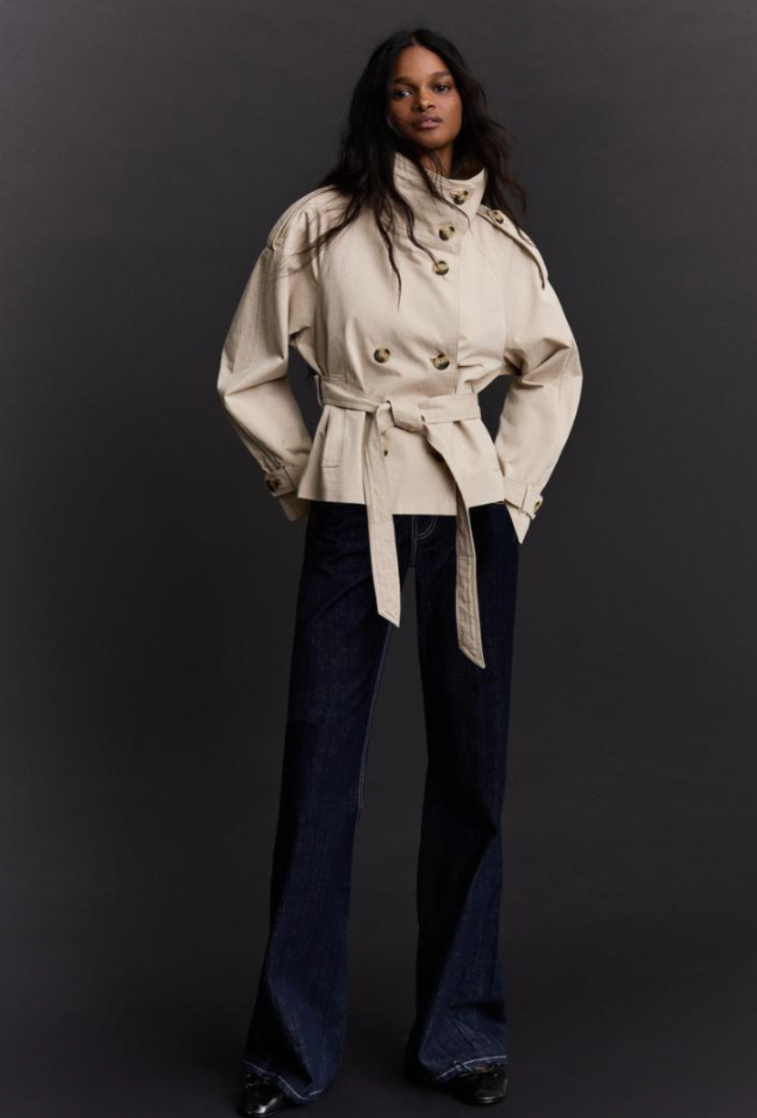 Bershka, Funnel Neck Trench Jacket