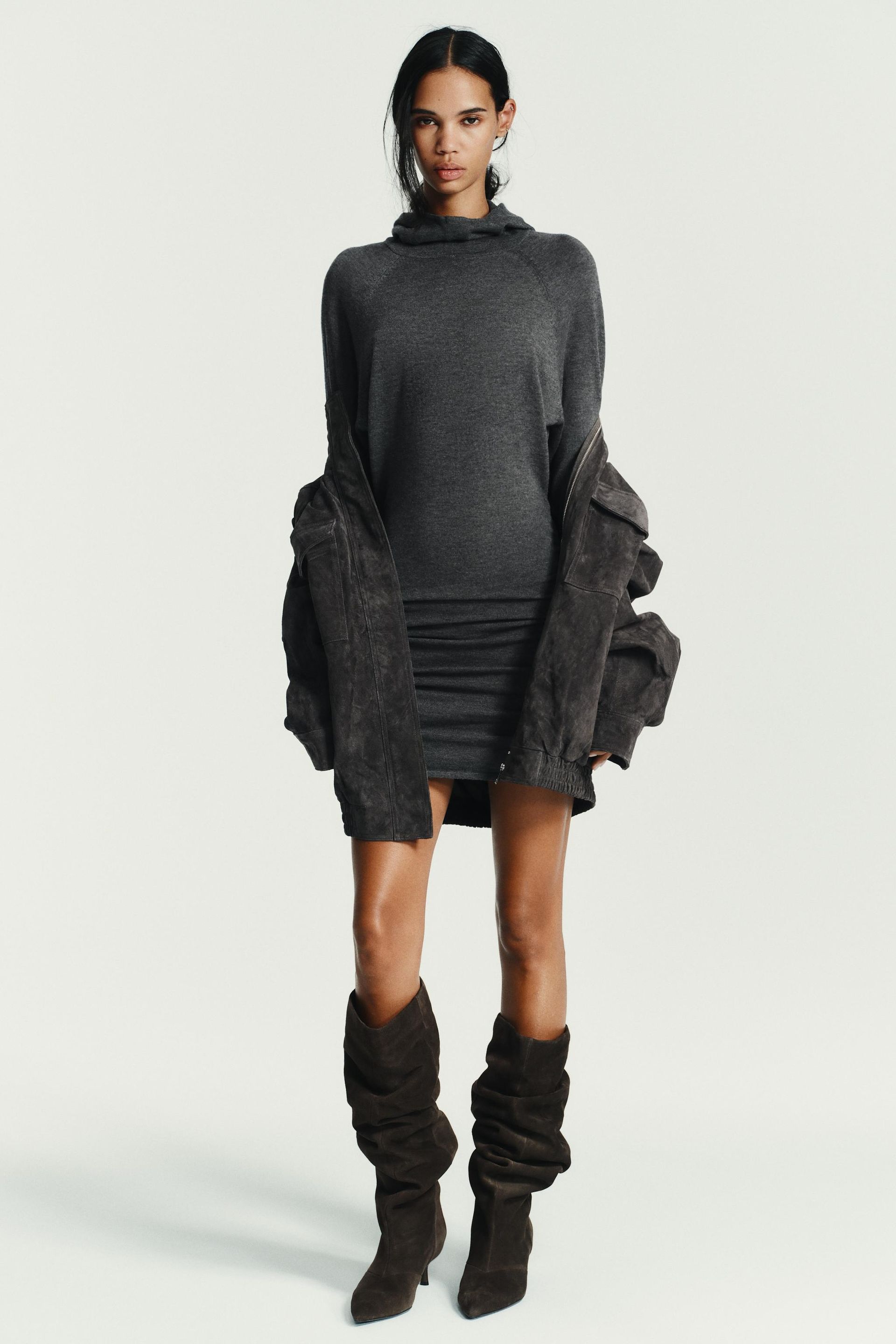 Suede Kitten Heel Boot