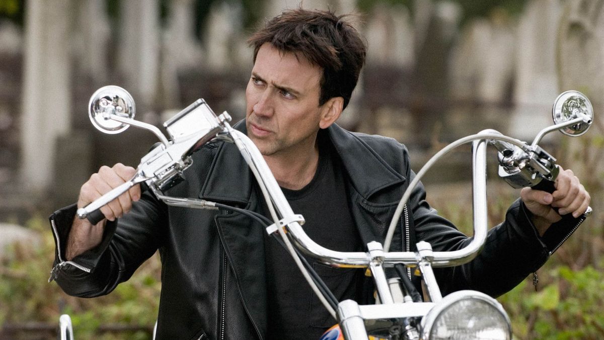 Nic Cage as Johnny Blaze in Ghost Rider