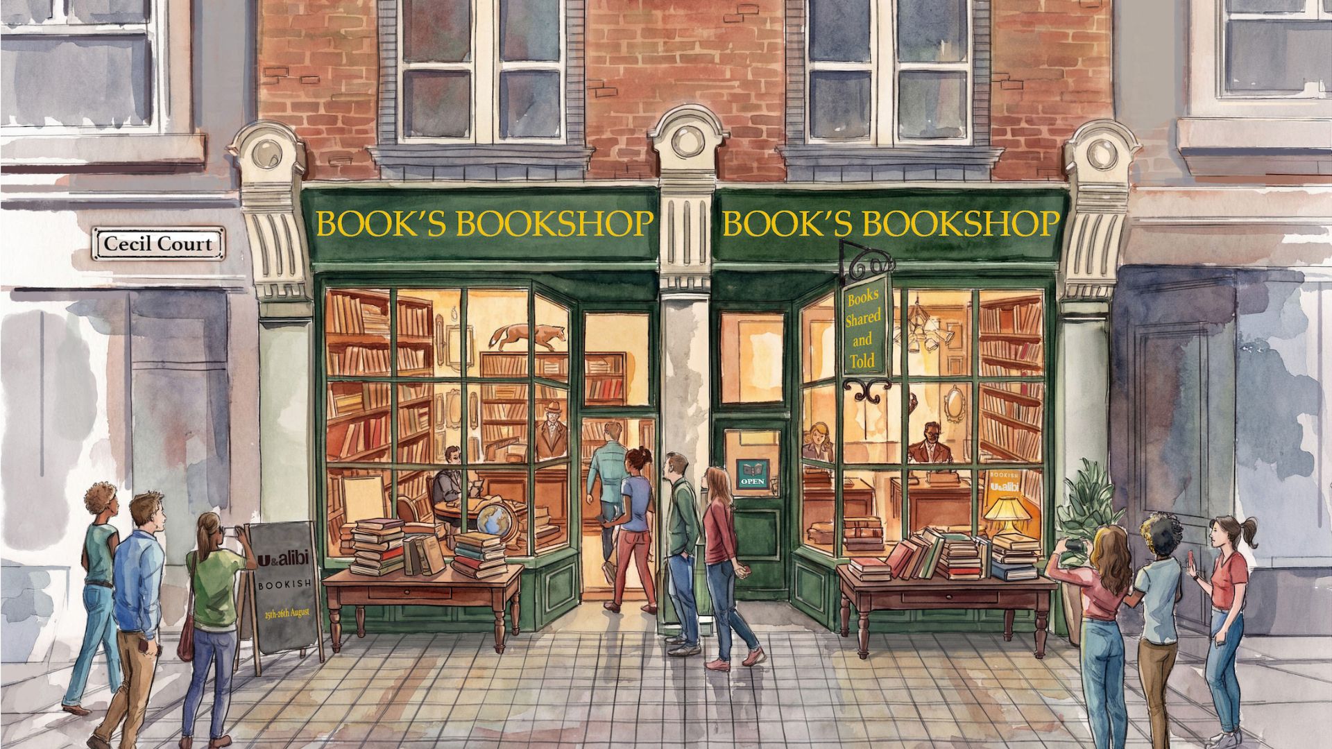an artist's drawing of what book's bookshop in london will look like