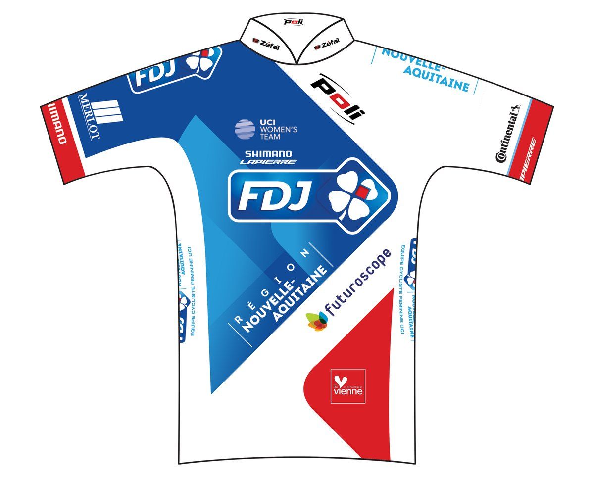 The new kit for the FDJ Nouvelle-Aquitaine Futuroscope team