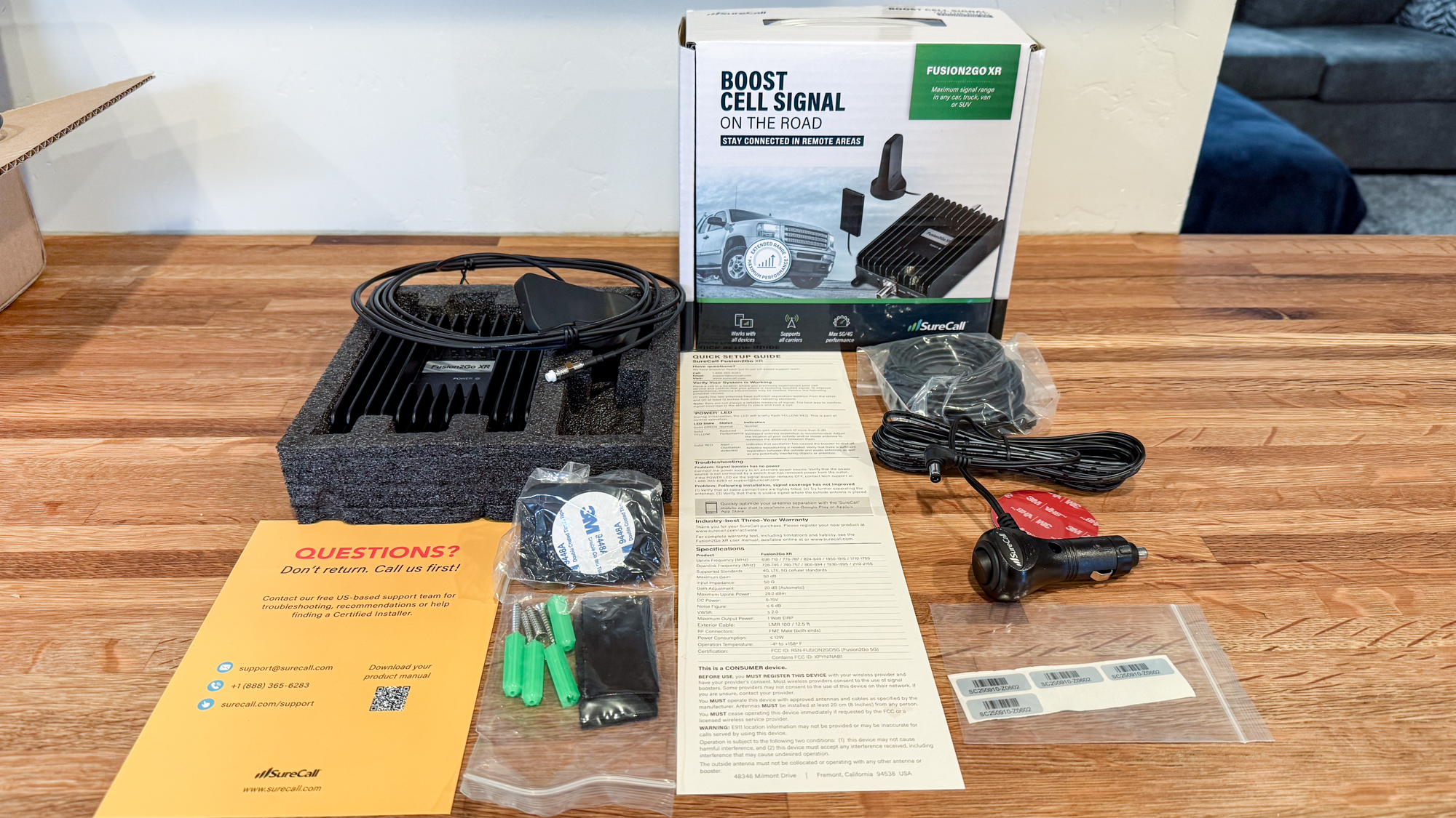 SureCall Fusion2Go XR components.