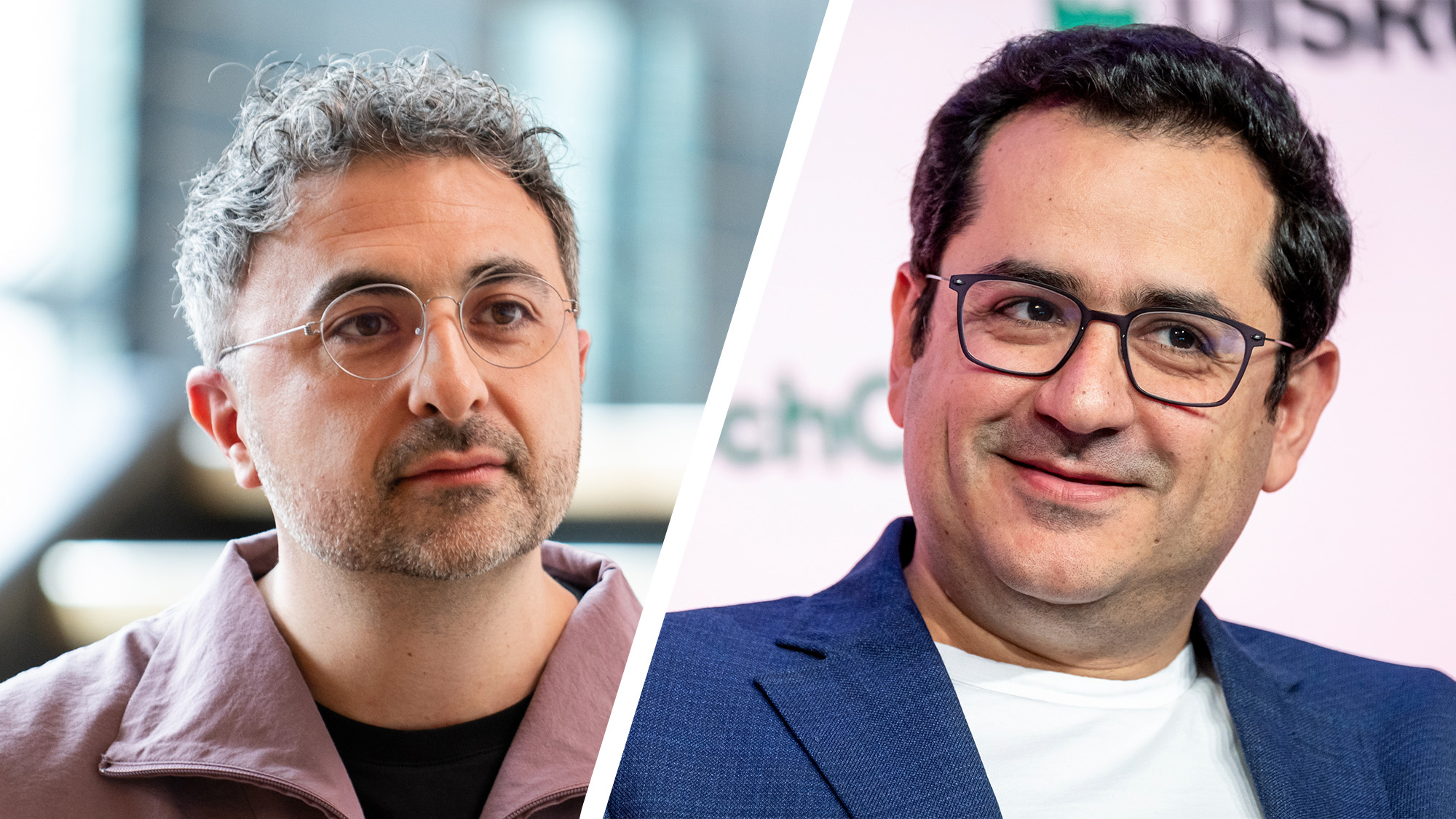 Mustafa Suleyman, of Microsoft AI, and Ali Farhadi, former chief executive officer of the Allen Institute for Artificial Intelligence (AI2)