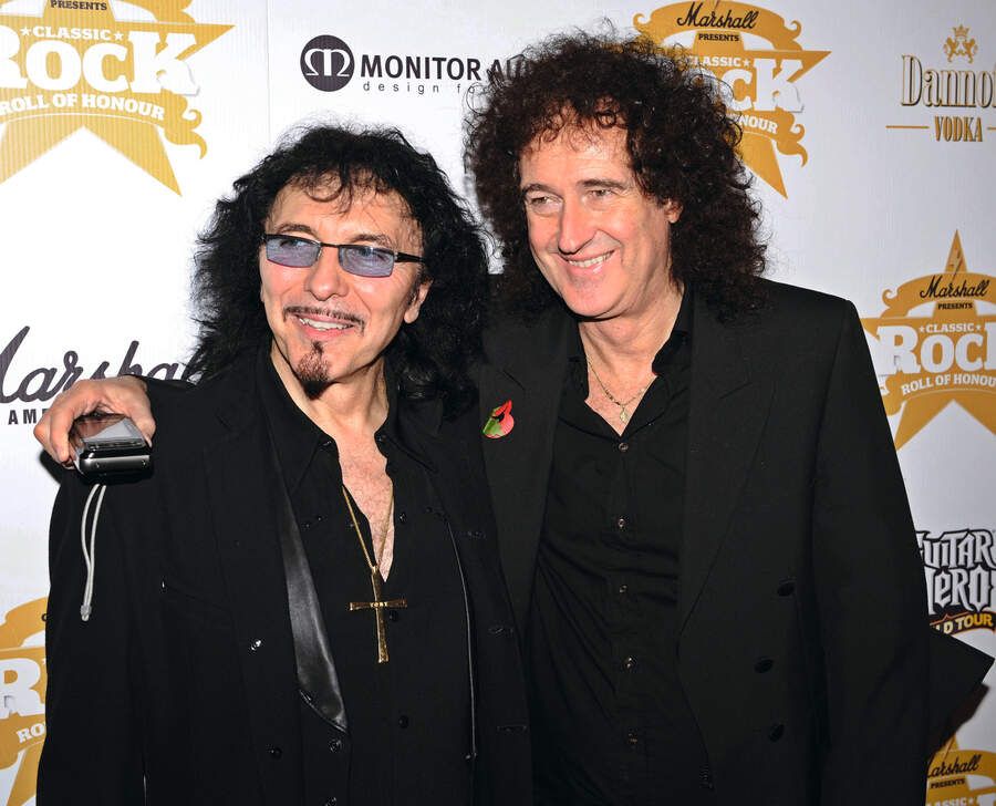 Classic Rock Roll Of Honour Awards, Park Lane Hotel, London, Britain - 02 Nov 2009, Tony Iommi And Brian May