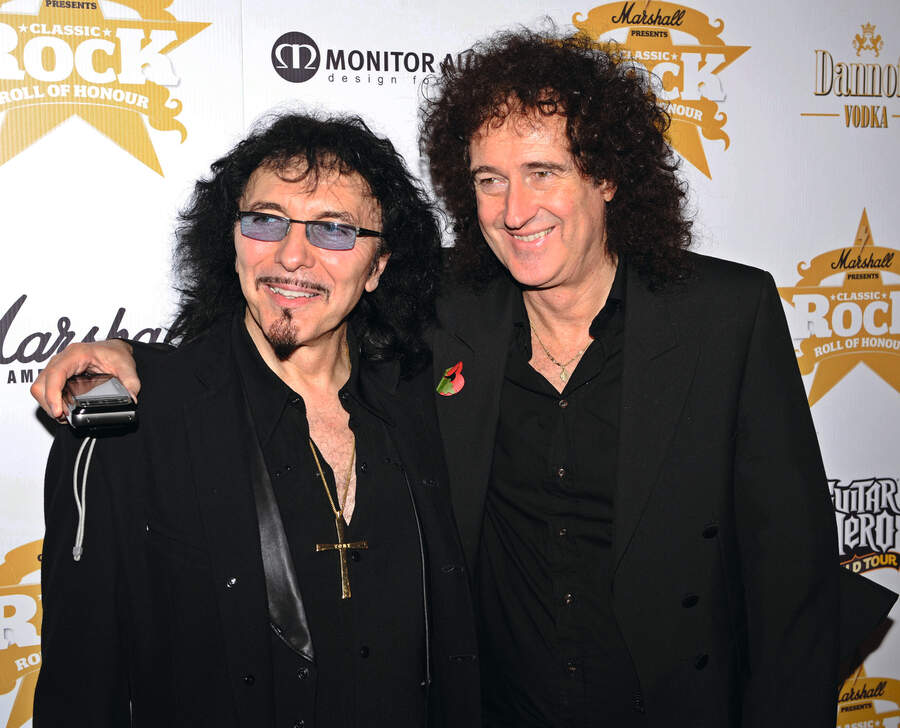 Classic Rock Roll Of Honour Awards, Park Lane Hotel, London, Britain - 02 Nov 2009, Tony Iommi And Brian May