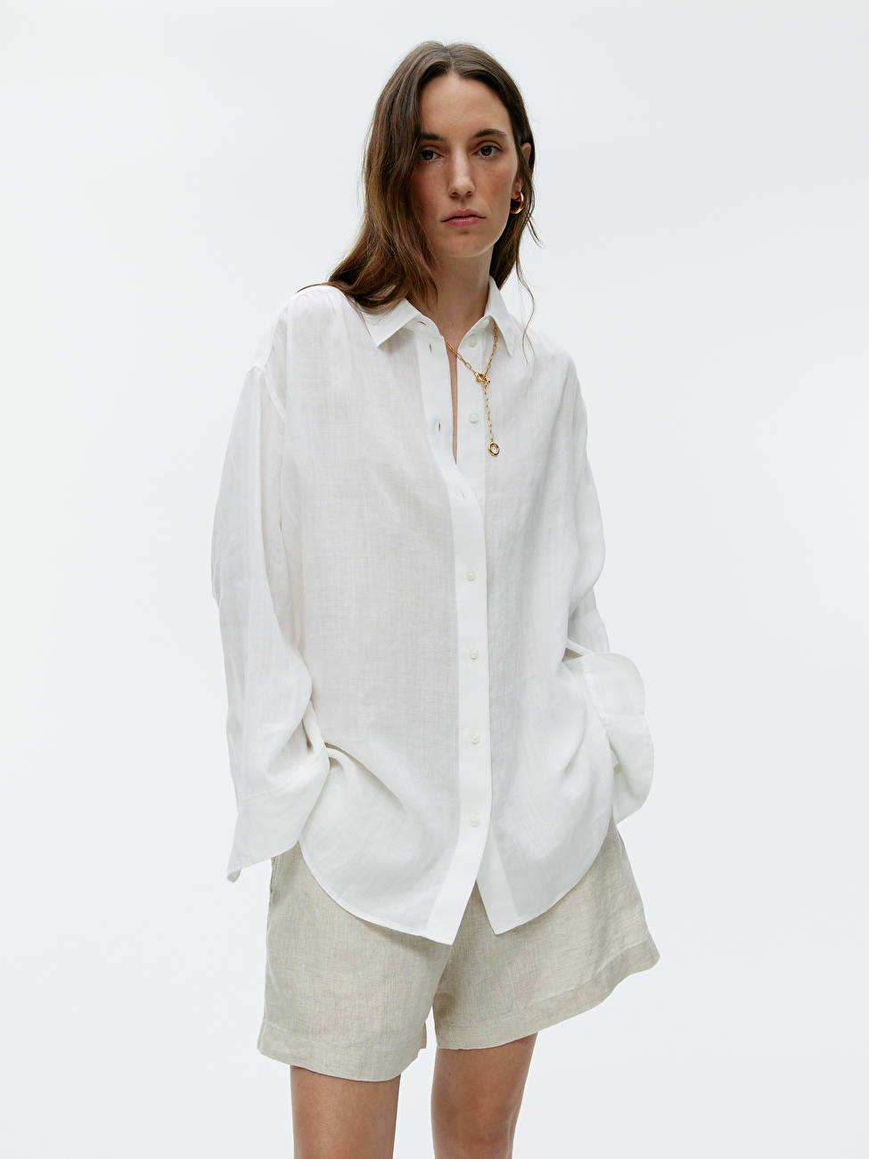 Relaxed Ramie Shirt - White - Arket Gb
