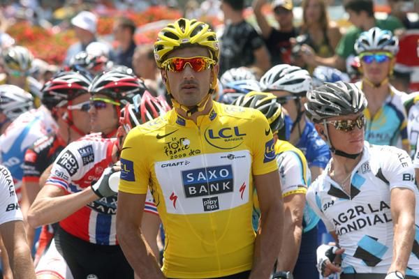 Fabian Cancellara (Team Saxo Bank) at the start in Monaco.