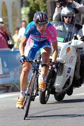 Damiano Cunego (Lampre-Fondital) in action