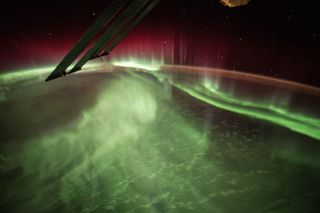 Night Earth Observation of Aurora Borealis