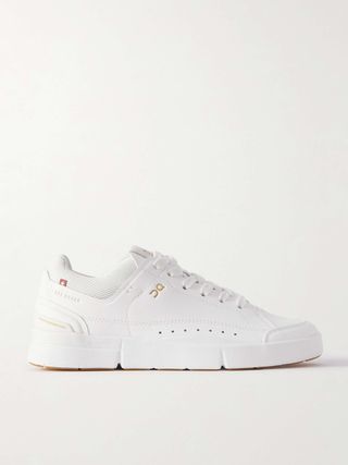 The Roger Centre Court Mesh-Trimmed Faux Leather Sneakers