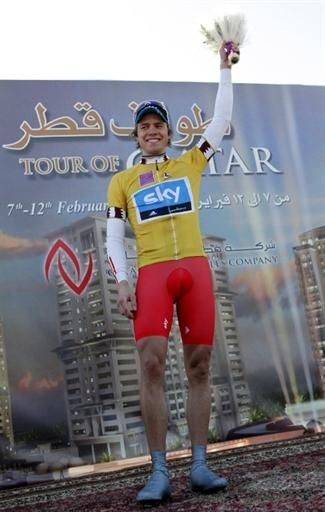 Edvald Boasson Hagen's first race for Team Sky and his first leader's jersey of the season