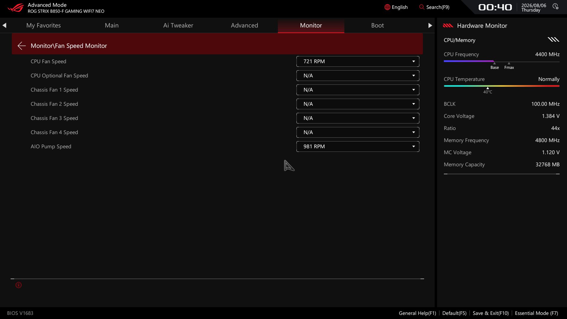 Asus ROG Strix B850-F Gaming Wifi Neo - BIOS