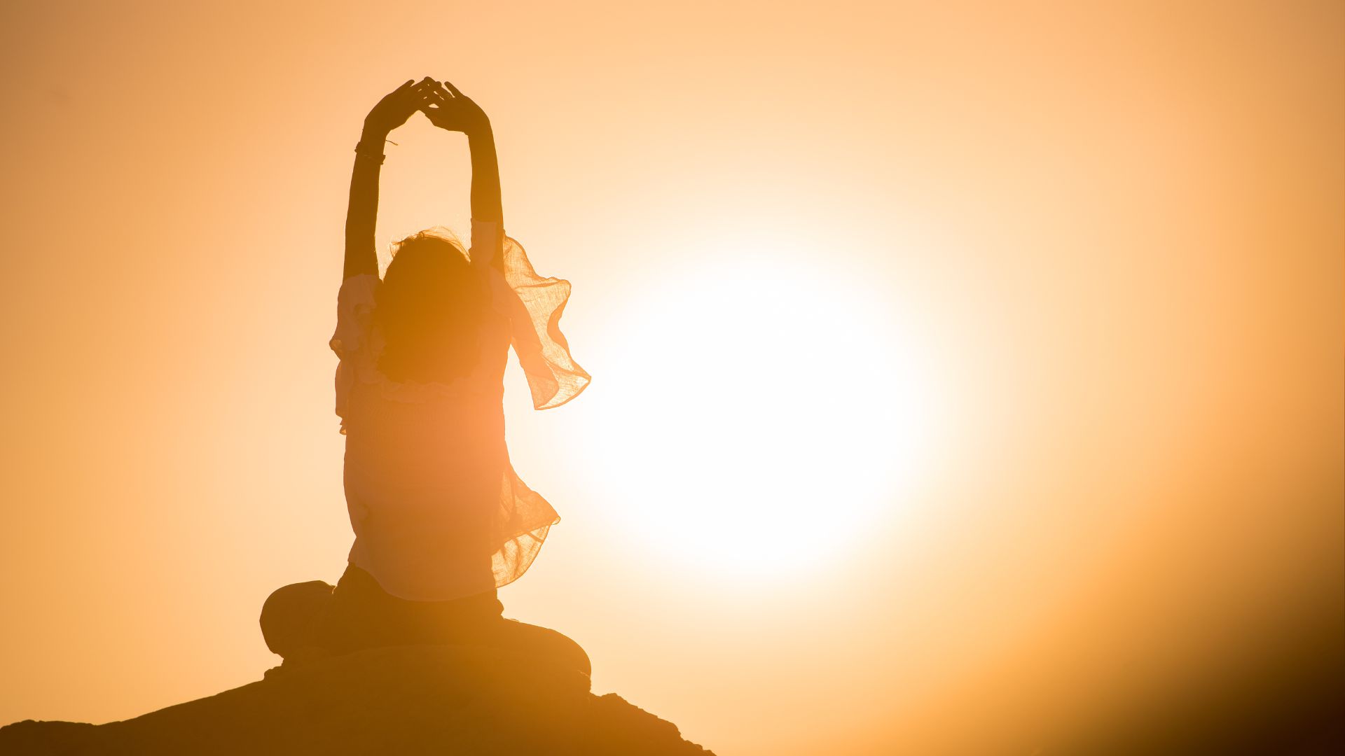 woman meditating