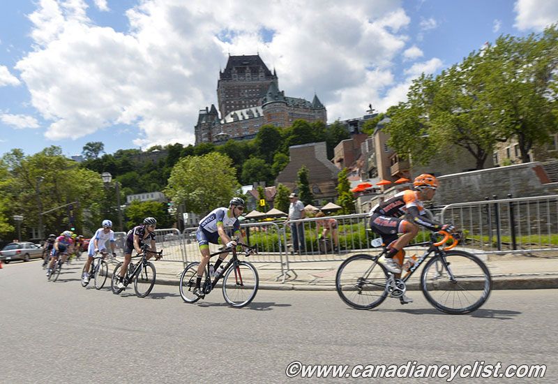 The Chateau Frontenac provides a very scenic background for the Quebec city stage.