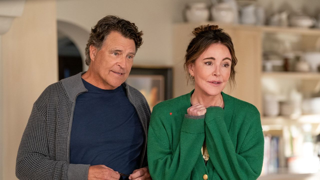 Ted McGinley and Christa Miller in Shrinking