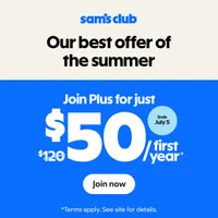 Save $70 on a Sam's Club Plus membership through July 5 Save $70 on a Sam's Club Plus membership through July 5