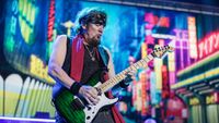 Adrian Smith of Iron Maiden onstage during the opening night of the US leg of The Future Past World Tour 2024