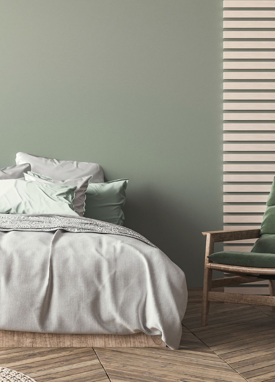 picture of light green paint in bedroom
