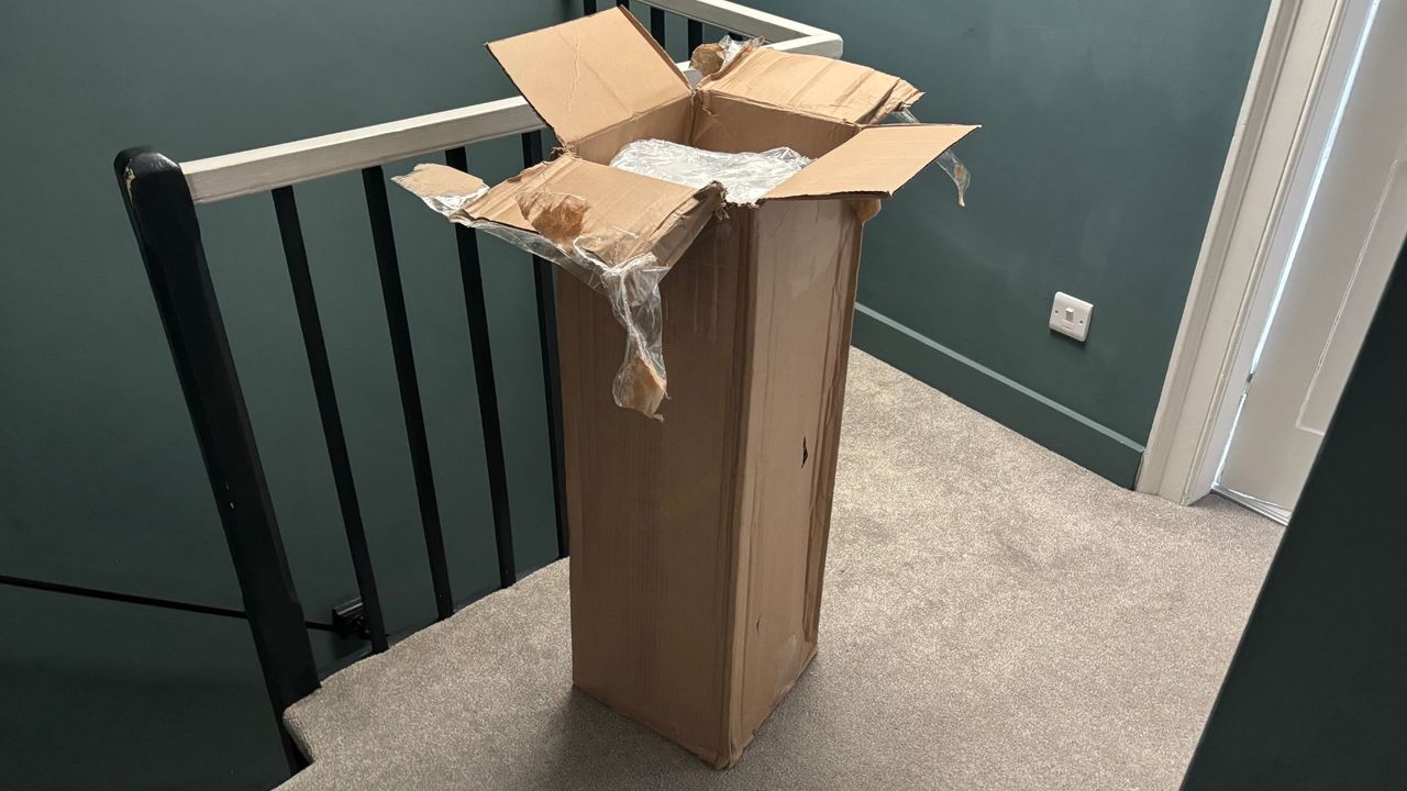 The Birch Plush Organic Mattress Topper in its shipping box