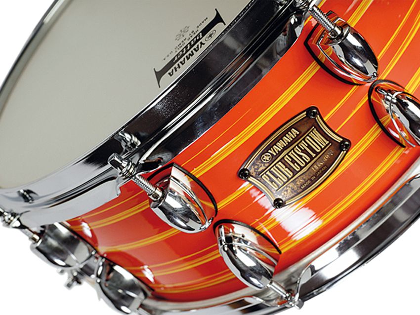 the snare feels solid with a dense, deep sound.
