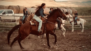 Young cowboys and cowgirls at the Circle Bar Dude Ranch in Montana