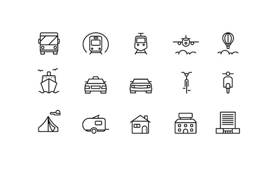 Scalable icon set by Yoon J Kim