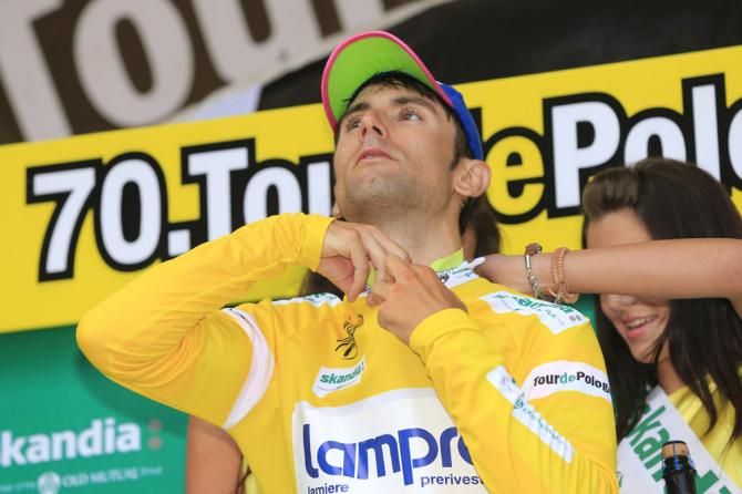 Diego Ulissi (Lampre-Merida) in the Tour of Poland leader's jersey