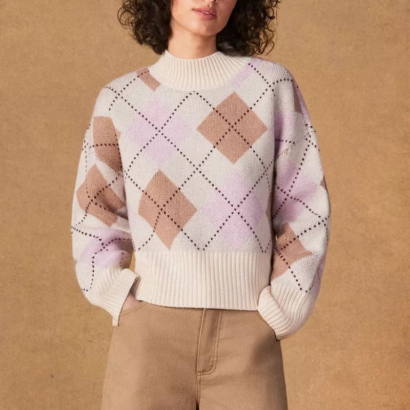 Ro&amp;amp;Zo, Argyle Pure Wool Jumper