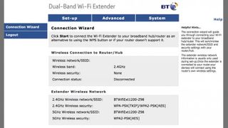 BT 11ac Dual-Band Wi-Fi Extender 1200 GUI