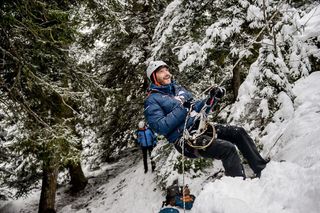 Rope skills came in handy at the Groupama-FDJ camp at Chamrousse