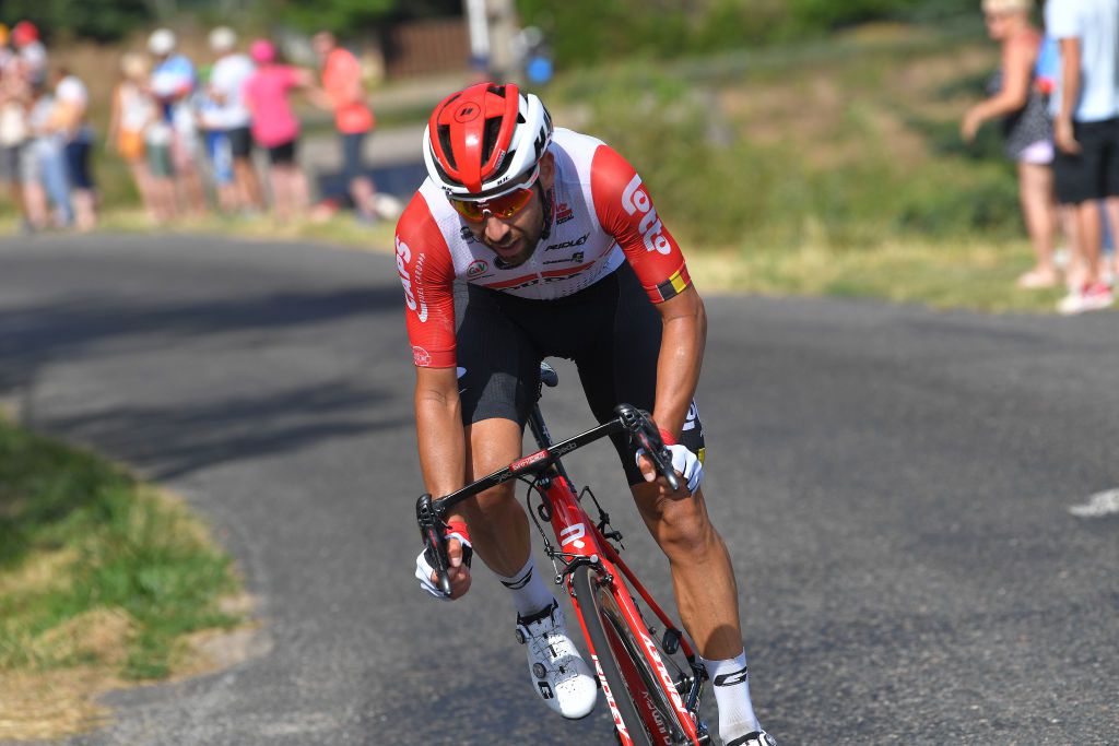 Thomas de Gendt (Lotto Soudal) on the attack