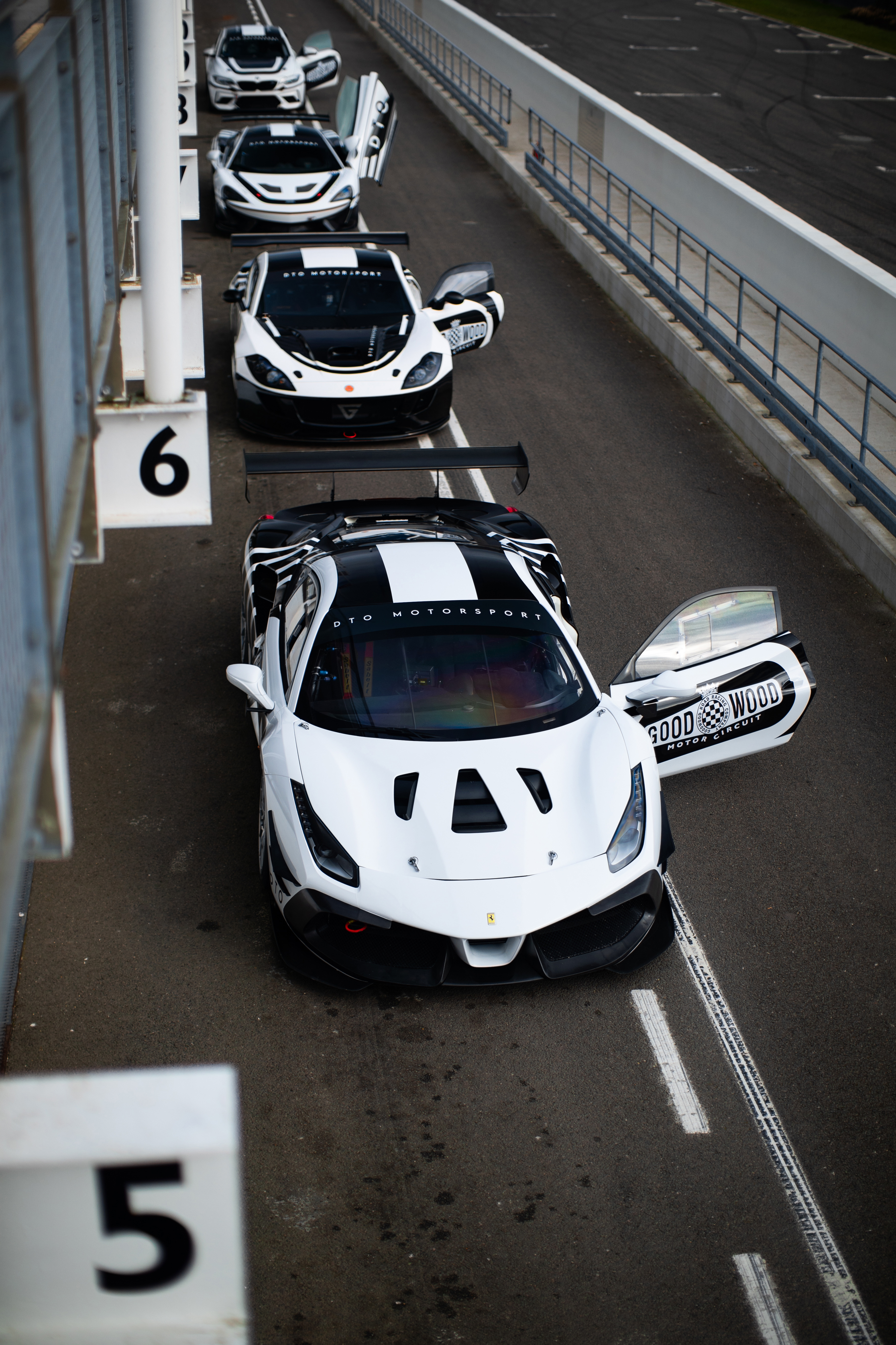 White race cars