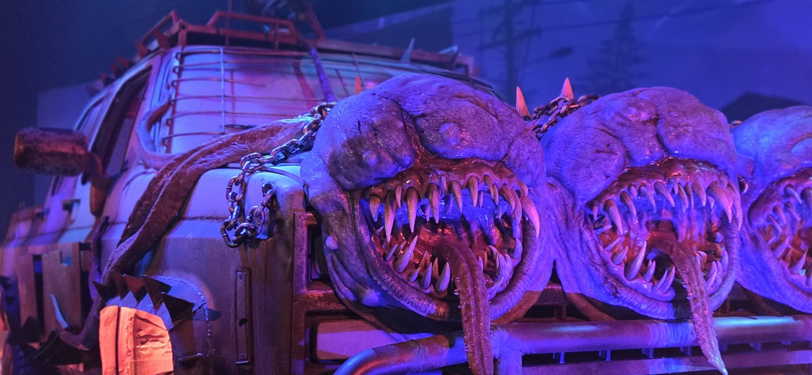 West Coast Customs created a real life Ol' Tessie for Call of Duty NEXT. The truck, complete with three abomination heads on the front, was on display in Vegas.