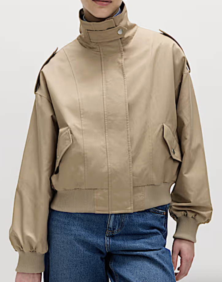Marks &amp;amp; Spencer, Cotton Rich Satin Look Bomber Jacket