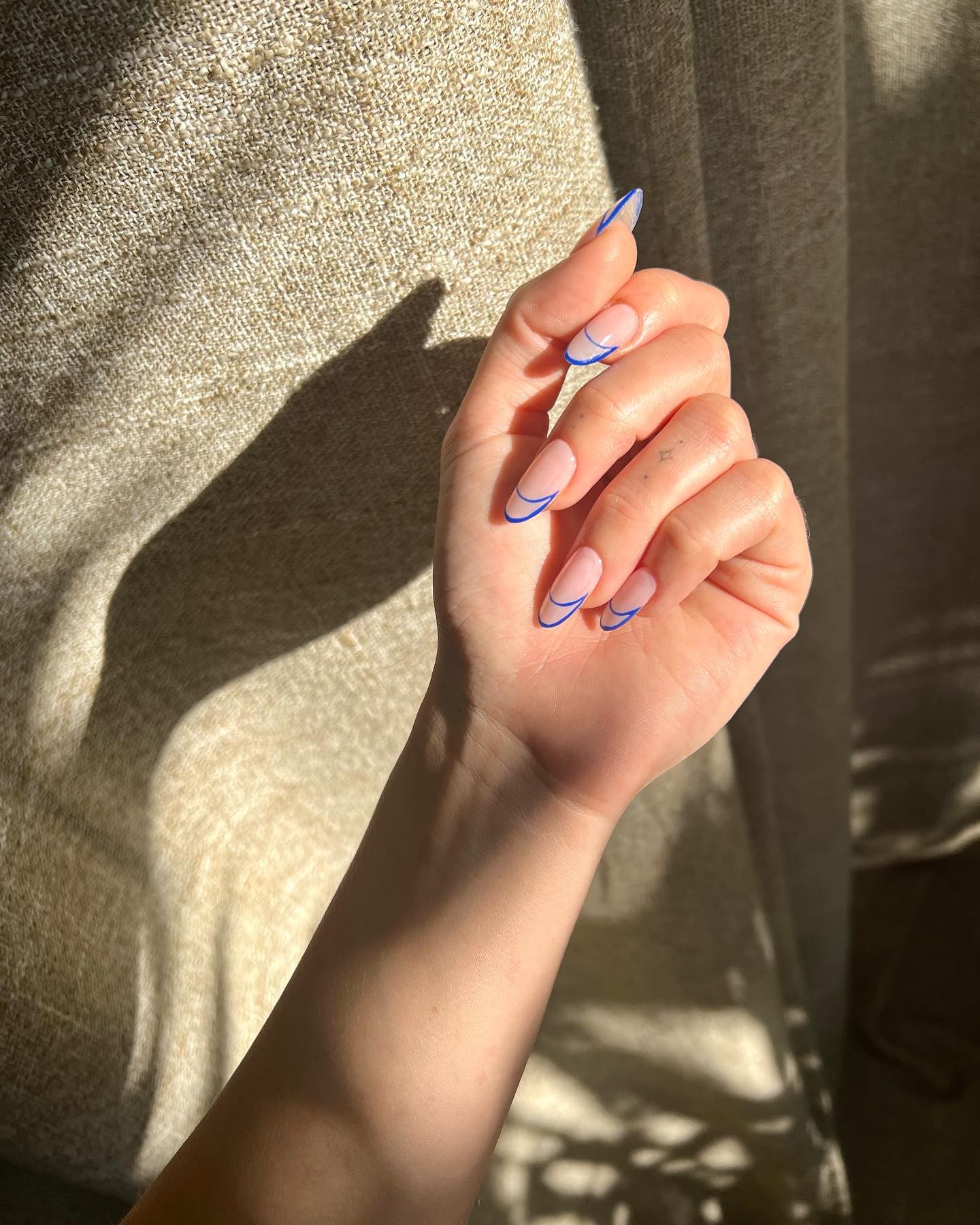 Clear nail designs double French tips